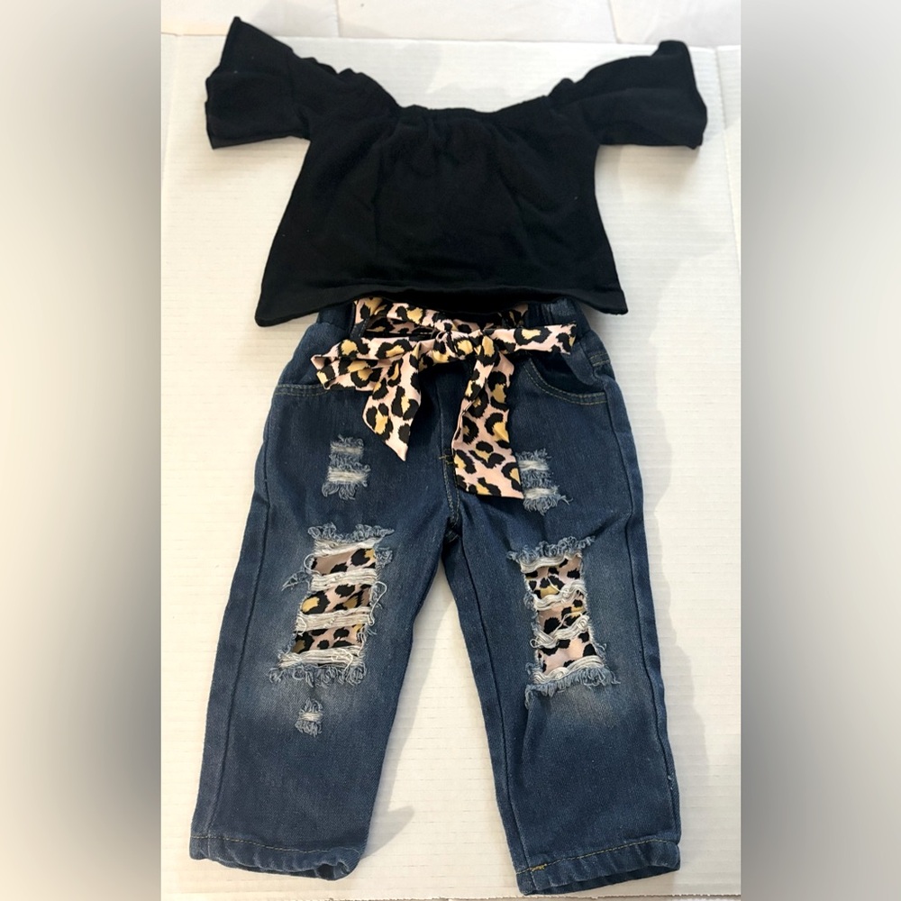 SHEIN  blue jean outfit for infant 12-18 months